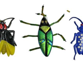 Beetle BroochesPlasticLuciteCelluloid