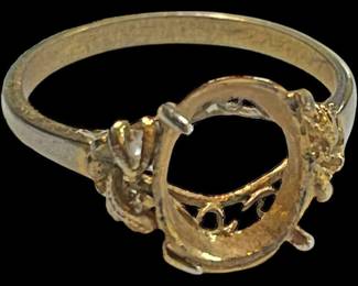 Gold Tone Ring SettingNo Stone