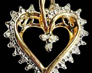 Authenticated 14K Diamond Pendant
