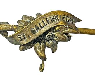 Antique Souvenir PIn of St Gallenkirch