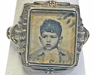 Sterling Silver 1930s Mourning Ring