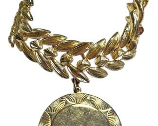 Gold Tone Coro Charm Bracelet