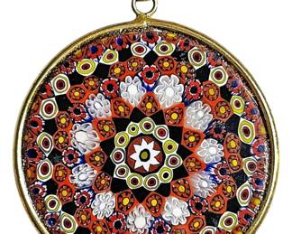 Vintage Millefiori Round Pendant