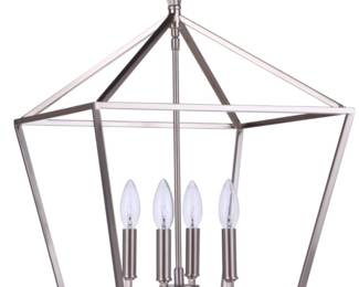 NIB Flynt II - 4 Light Foyer In Brushed Nickel