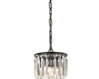 One Light Mini Pendant Light Fixture w/ Oil