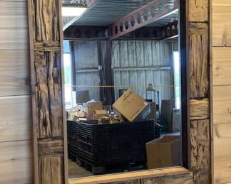 Rustic Reclaimed Wood Mirror