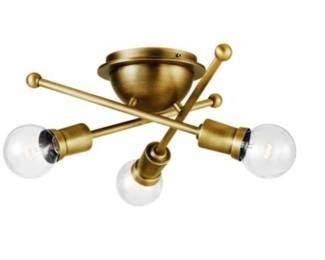 Kichler Three-Light Flush Mount Light Fixture
