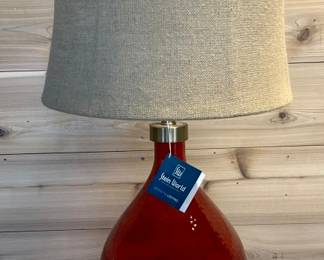 Red Bubble Lamp w/ Jute Shade by Stein World