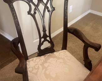 close up picture of dining room chair