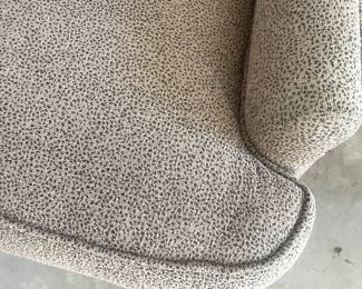 close up view of brown fabric chairs