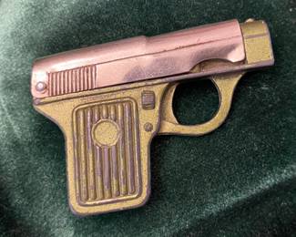 Vintage toy gun pencil sharpener