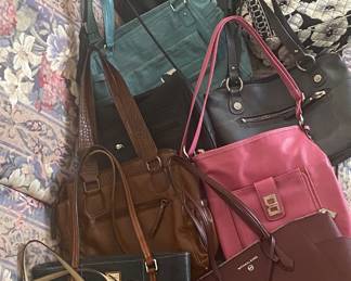Variety of purses including Micheal Kors & Vera Bradley