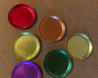 Vintage aluminum coasters