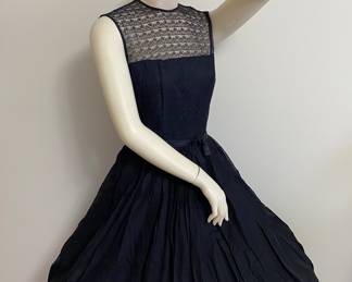 1950s Jonathan Logan black sleeveless dress