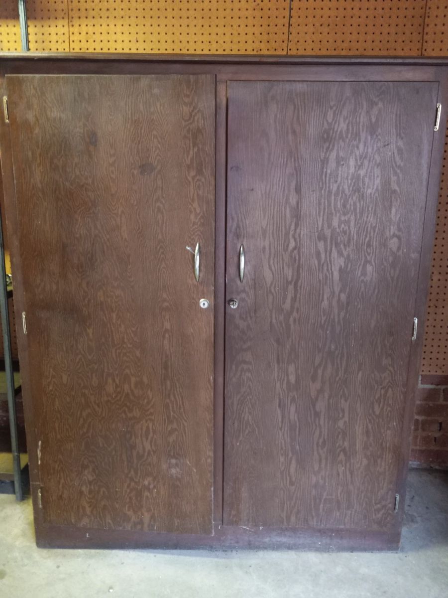 Large solid wood workshop cabinet