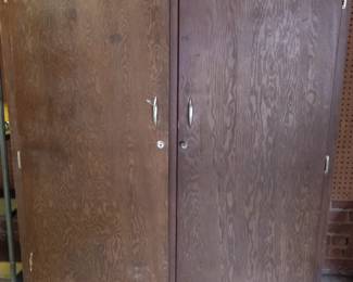 Large solid wood workshop cabinet