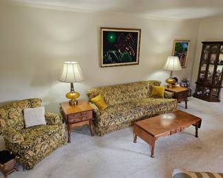 art, oil paintings, sofas, coffee table