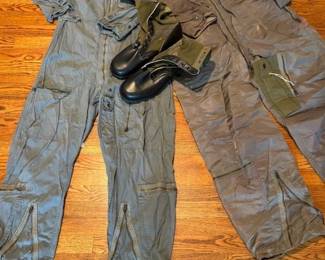 Flight suits (large tall) and new jungle boots (size 12W)
