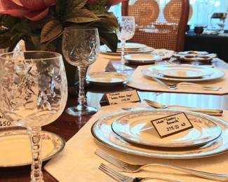 Rock crystal stemware, Lenox "Country Romance"