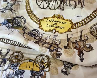 HERMES scarf, La Promenade de Longchamps