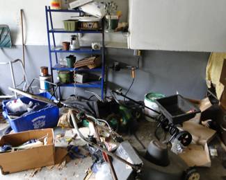 Garage items planters