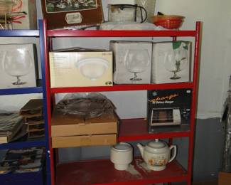 More vintage items, shelving