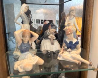 LLadro Porcelain Figurines: Girl with Milk Pail & Girl Feeding Birds
Royal Copenhagen - Girl Dressing Hair, Vintage Girl Mending. Bing & Grondahl Porcelain Figurine - Birgitte, Girl Sitting with a Cat,