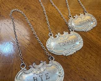 Sterling Silver Decanter Tags