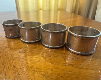 Sterling Silver Napkin Holders (4pc=62gms)