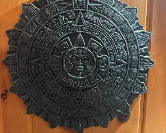 Large Composite Mayan Calendar Wall Hanging (21"D)