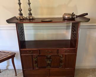 Japanese 3 Drawer / 2 Door Console Table (36"W x 11-1/2"D x 37-1/2"H)
