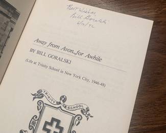 "Away from Avon...for Awhile" Autographed by Bill Boralski