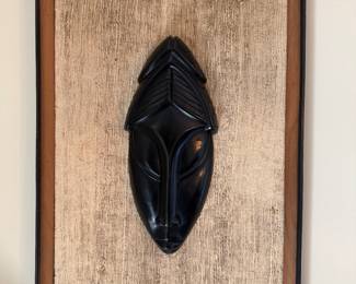 Framed Original Wooden African Mask