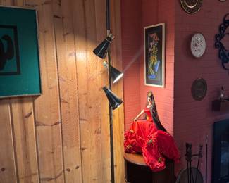 Ted Stiffel Floor to Ceiling MCM Tension Lamp