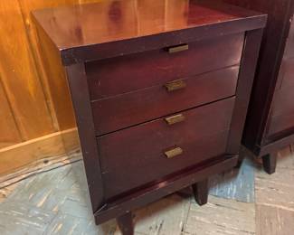 Huntley Furniture MCM 2 Drawer End Tables (20"W x 15"D x 26-1/2"H each)