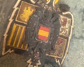 Vintage Car Grill Badge Coat of Arms of Spain