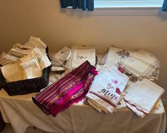 Large Collection of Vintage Linens