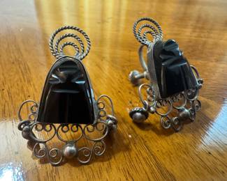 Sterling Silver & Black Onyx Earrings