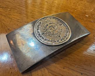 Sterling Silver Mayan Calendar Belt Buckle