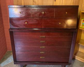Huntley Furniture MCM 5 Drawer Tall Dresser (40"W x 21"D x 46"H each)
