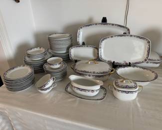Vintage Aich Czechoslovakia Floral Motif Porcelain China (73pc)