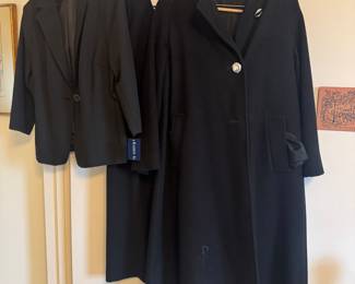 Women's Vintage Wool Overcoat & New Karen Scott Blazer Size 10