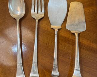 Sterling Silver Spoon, Fork & Cake Tools (475gms - 4pc)