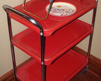 Red kitchen cart