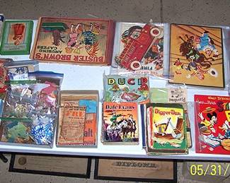 Old puzzles and kid's books