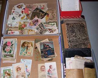 Old advertising cards, local ephemera from Berkey and Richfield Center, Ohio