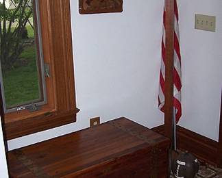 Cedar chest and hall tree