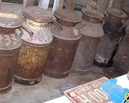 Milk cans (One from Delta, Ohio)