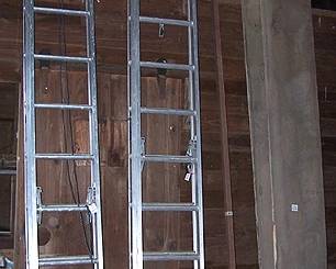 24 ft and 20 ft. Werner aluminum extension ladders