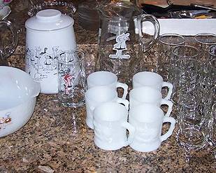 BC dishes and glasses
